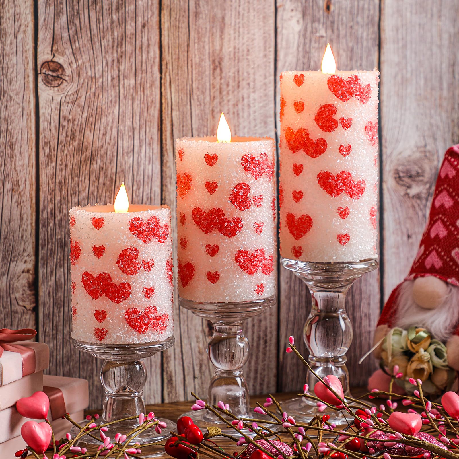 Amazon.com: Baquler 3 Pcs Christmas Flameless Candles Pastel Candy